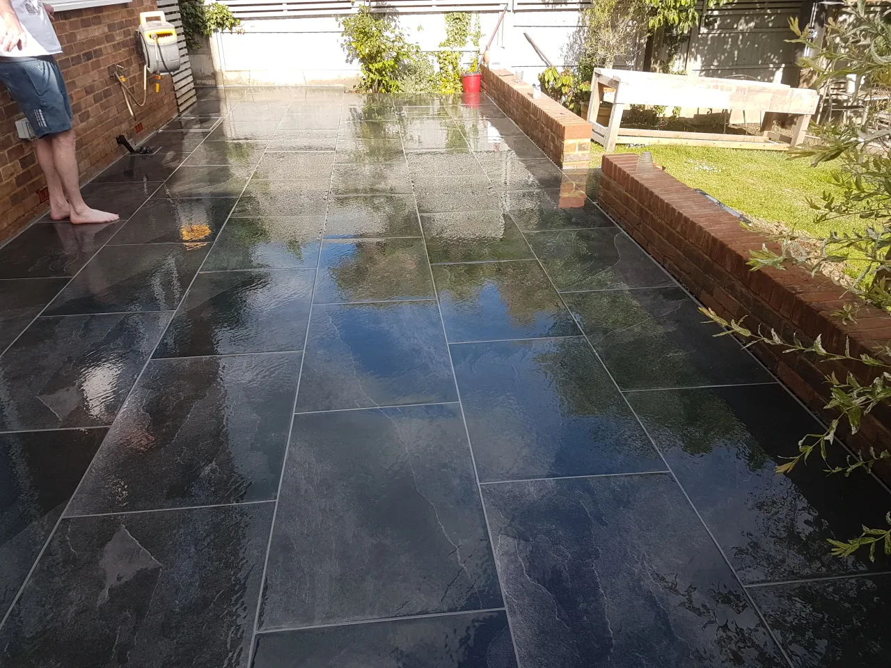 Garden and patio transformation by DJG Groundworks & Landscaping