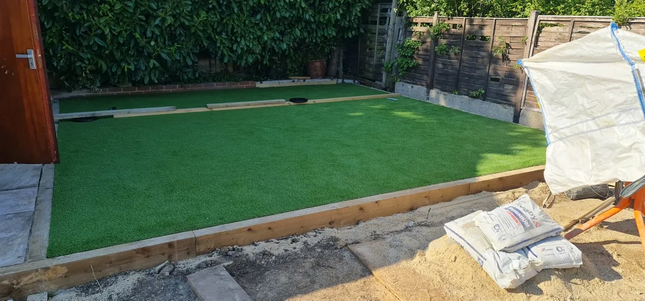 Turfing and artificial grass project by DJG Groundworks & Landscaping