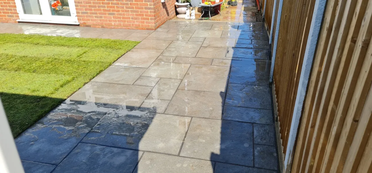 Garden and patio transformation by DJG Groundworks & Landscaping